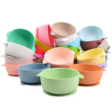 BPA free silicone plate cute baby silicone suction bowl